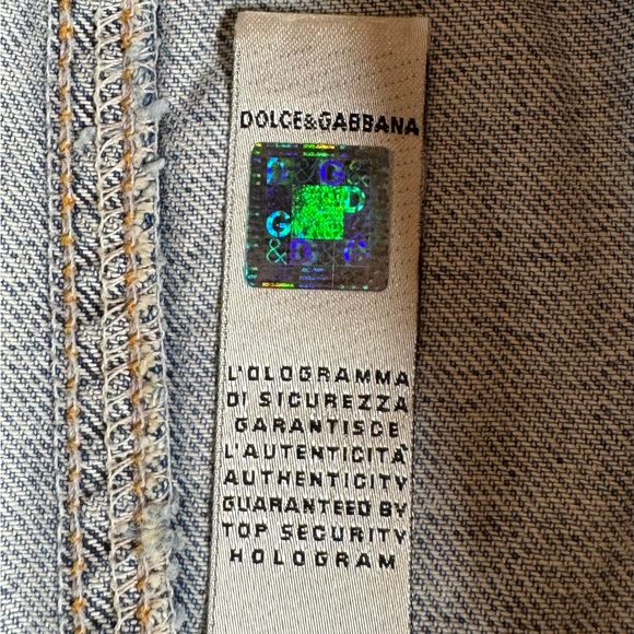 SOLD D&G Dolce & Gabbana Denim Skirt Italian Sz 46 - Picture 7 of 9